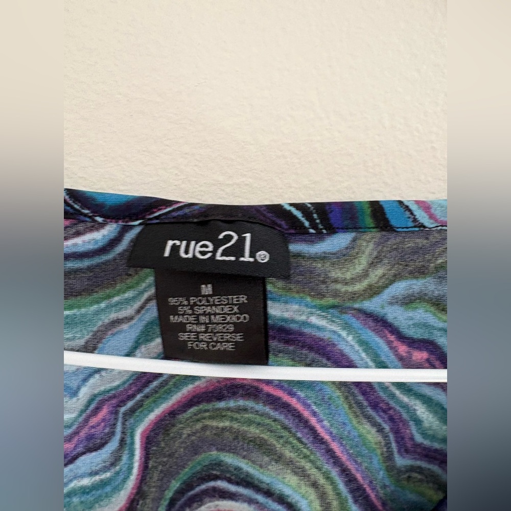 Vintage 2010s Rue21 Mesh Rave Crop Top | Y2K Electroclash Festival Glow - Picture 3 of 6